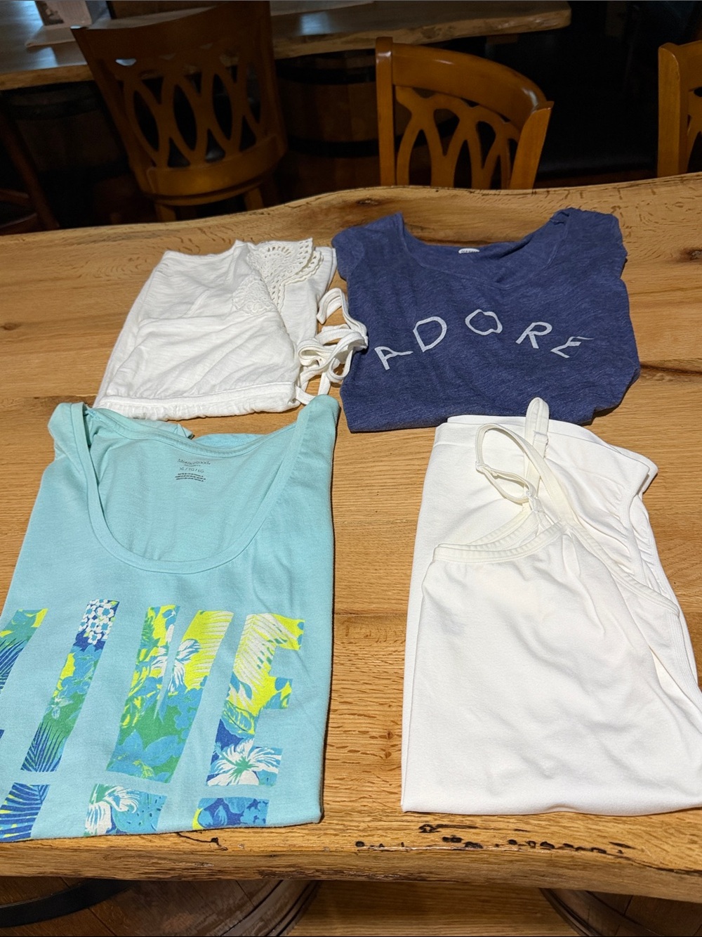 Maternity Lot, Set of 4, 3 Tshirts, 1 White Tank Top, sizes vary, see photos